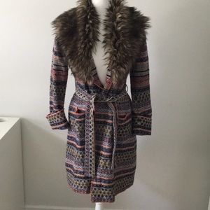 Angel of the North Faux Fur Cardigan